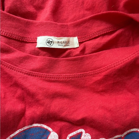 NWT 47 Brand Womens New York Giants Football Shirt NFL Red Size XL $40 - Picture 4 of 5